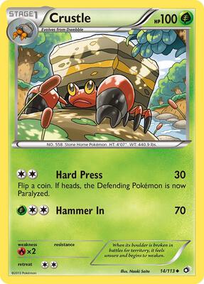 Crustle card from Legendary Treasures