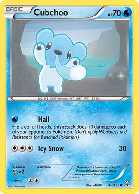 Cubchoo card from Plasma Storm