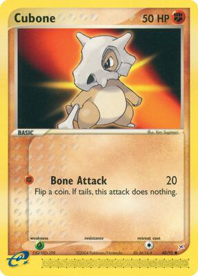 Cubone card from EX Team Magma vs Team Aqua