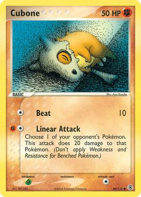 Cubone card from EX FireRed & LeafGreen