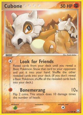 Cubone card from EX Team Rocket Returns