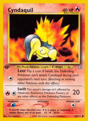 Cyndaquil (56) card from Neo Genesis