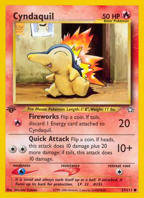 Cyndaquil (57) card from Neo Genesis
