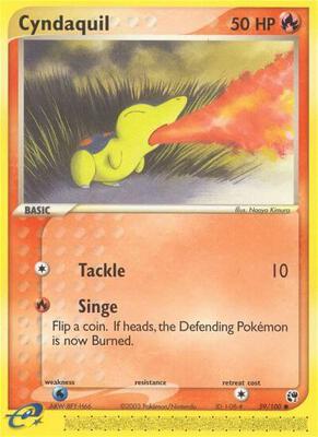 Cyndaquil card from EX Sandstorm