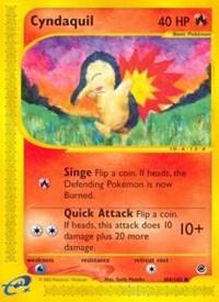 Cyndaquil (104) card from Expedition