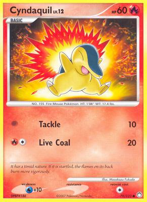 Cyndaquil card from Mysterious Treasures