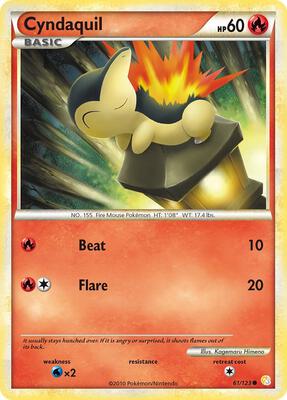 Cyndaquil card from HeartGold SoulSilver