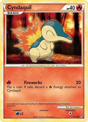 Cyndaquil card from Call of Legends