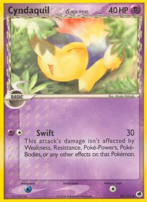 Cyndaquil (Delta Species) card from EX Dragon Frontiers