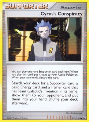 Cyrus's Conspiracy card from Platinum