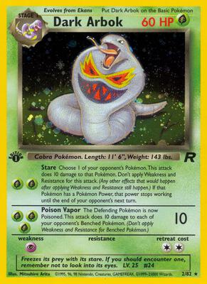 Dark Arbok (2) card from Team Rocket