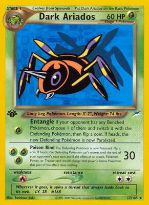 Dark Ariados card from Neo Destiny