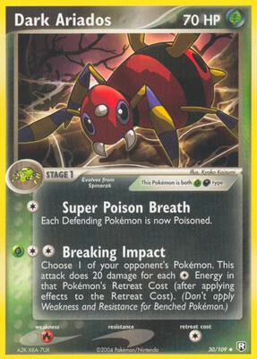 Dark Ariados card from EX Team Rocket Returns