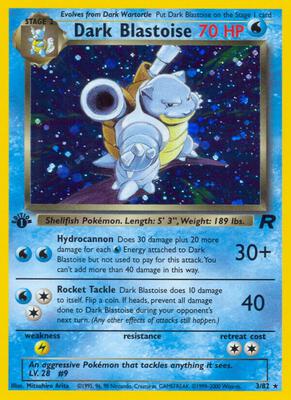 Dark Blastoise (3) card from Team Rocket