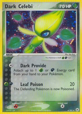 Dark Celebi card from EX Hidden Legends