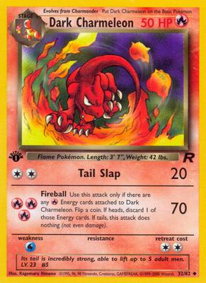 Dark Charmeleon card from Team Rocket