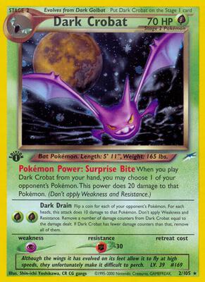Dark Crobat card from Neo Destiny