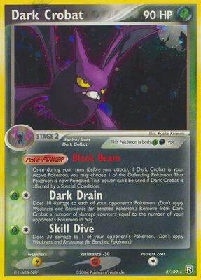 Dark Crobat card from EX Team Rocket Returns