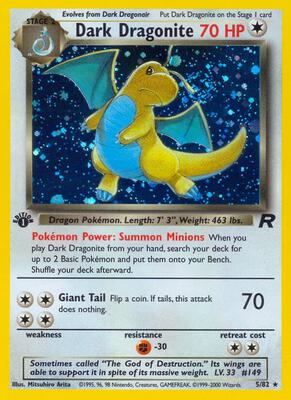 Dark Dragonite (5) card from Team Rocket