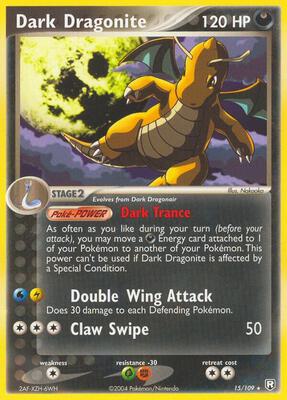 Dark Dragonite card from EX Team Rocket Returns