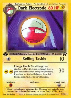 Dark Electrode card from Team Rocket