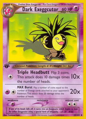Dark Exeggcutor card from Neo Destiny