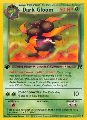 Dark Gloom card from Team Rocket