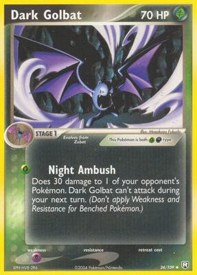 Dark Golbat card from EX Team Rocket Returns