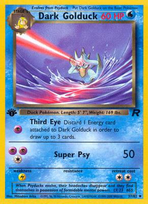 Dark Golduck card from Team Rocket