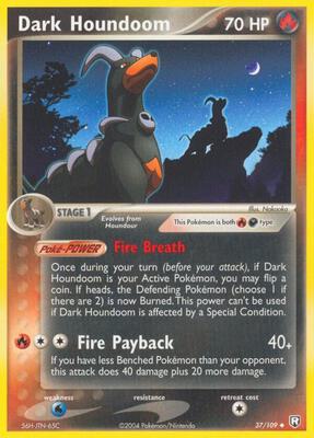 Dark Houndoom - 037/109 card from EX Team Rocket Returns