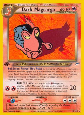 Dark Magcargo card from Neo Destiny
