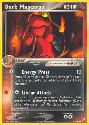 Dark Magcargo card from EX Team Rocket Returns