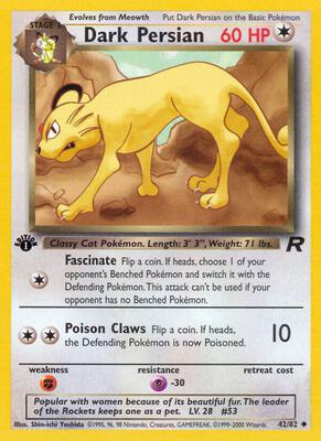 Dark Persian card from Team Rocket