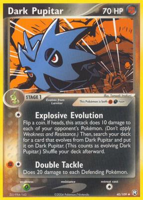 Dark Pupitar - 040/109 card from EX Team Rocket Returns