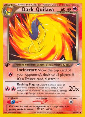 Dark Quilava card from Neo Destiny