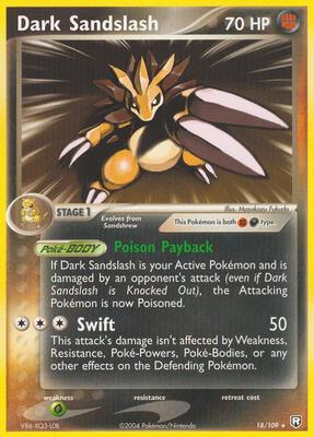 Dark Sandslash card from EX Team Rocket Returns
