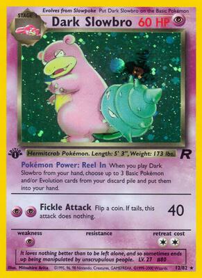 Dark Slowbro (12) card from Team Rocket