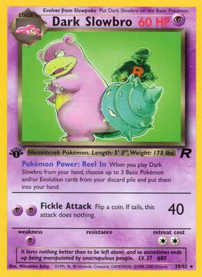 Dark Slowbro (29) card from Team Rocket