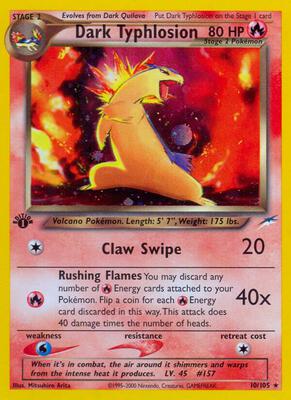 Dark Typhlosion card from Neo Destiny