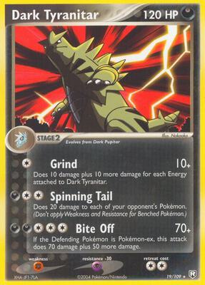 Dark Tyranitar - 019/109 card from EX Team Rocket Returns