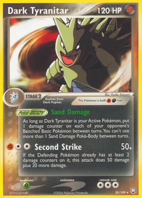 Dark Tyranitar - 020/109 card from EX Team Rocket Returns