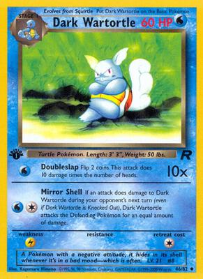 Dark Wartortle card from Team Rocket