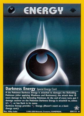 Darkness Energy card from Neo Genesis