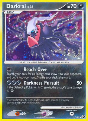 Darkrai (3) card from Great Encounters