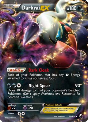 Darkrai EX card from Dark Explorers