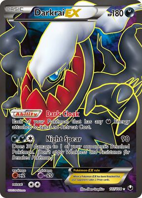 Darkrai EX (107 Full Art) card from Dark Explorers