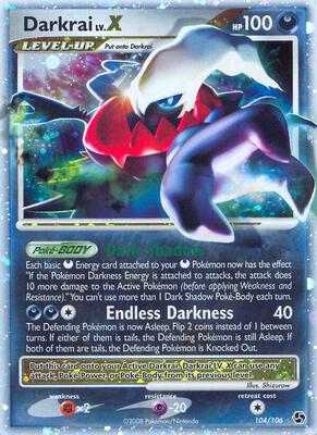 Darkrai LV.X card from Great Encounters