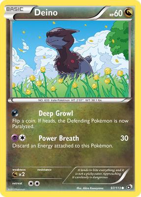 Deino card from Legendary Treasures