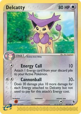 Delcatty - 29/109 card from EX Ruby and Sapphire