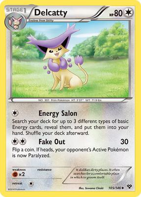 Delcatty card from XY Base Set